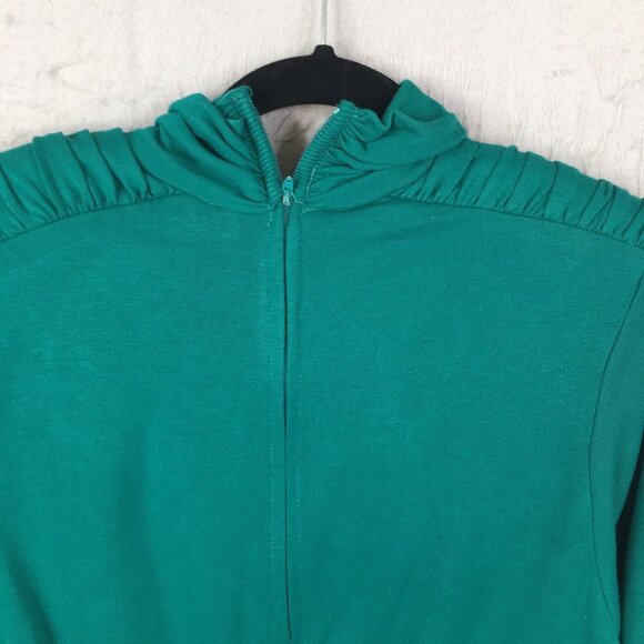 Vintage Jessica Howard By Mitchell Robbell Dress Womens 10 Green Belted Maxi 80s - Picture 15 of 16